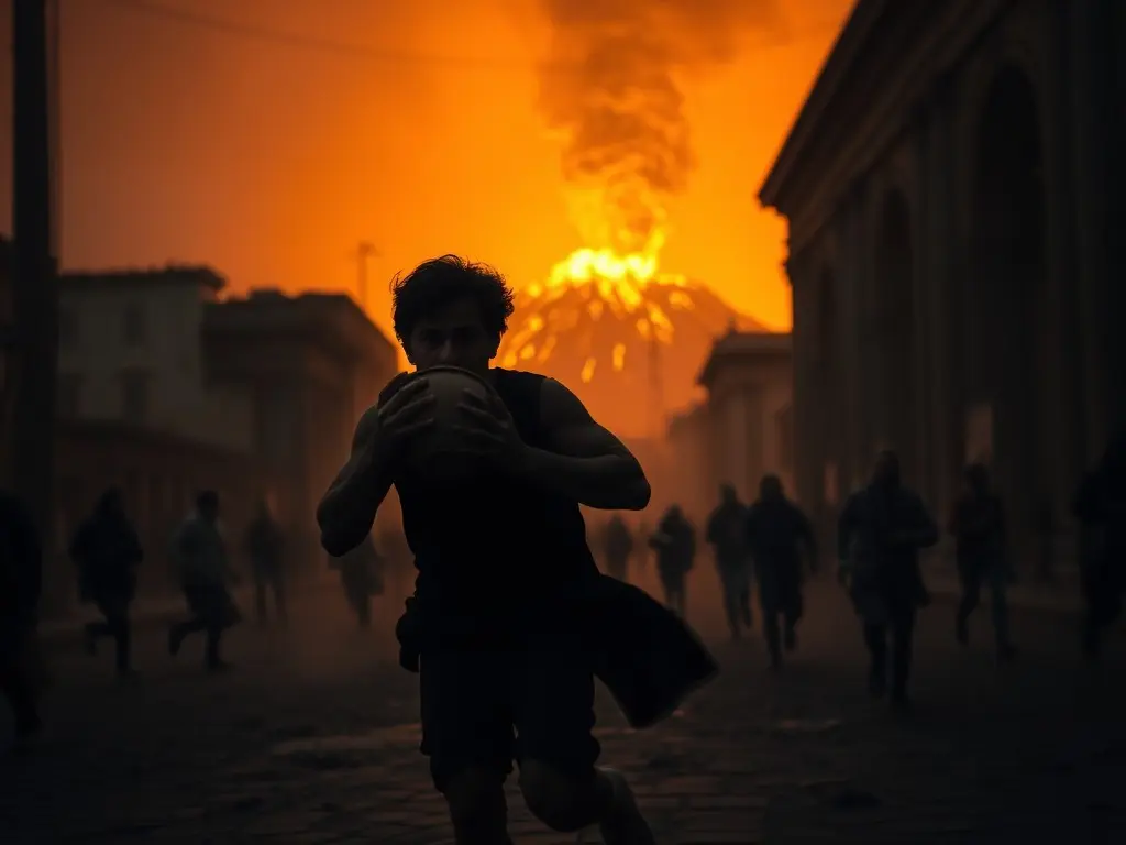 Archeologist reconstruct terrified Pompeii victim fleeing Vesuvius using AI