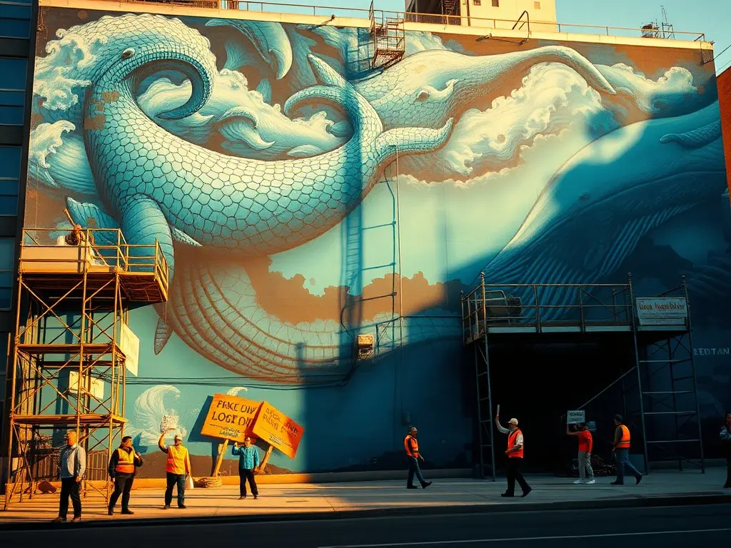 Artist suing FIFA over destruction of Dallas whale mural before World Cup