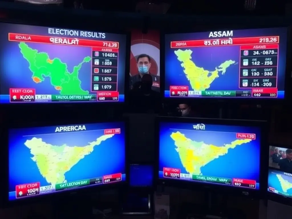 Assembly election 2026 results: UDF leads in Kerala, Vijay's TVK leads in Tamil Nadu, BJP surge in Assam