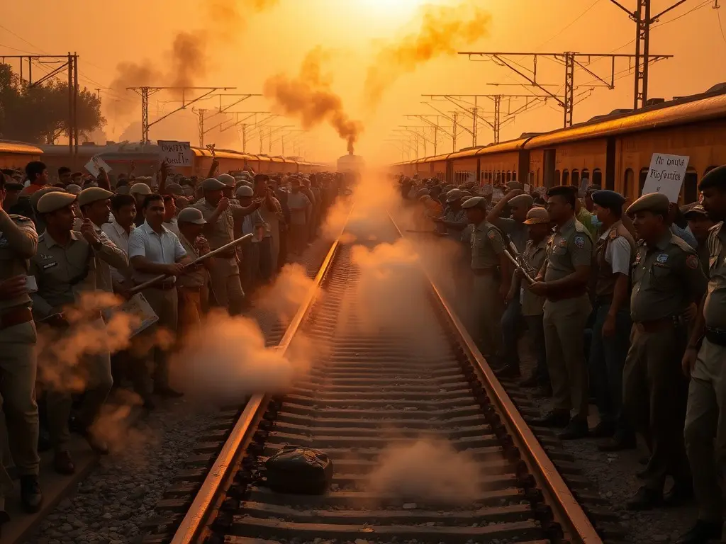 Bihar: Train services on Patna outskirts disrupted after youth mob gathered on tracks, police resort to lathi-charge