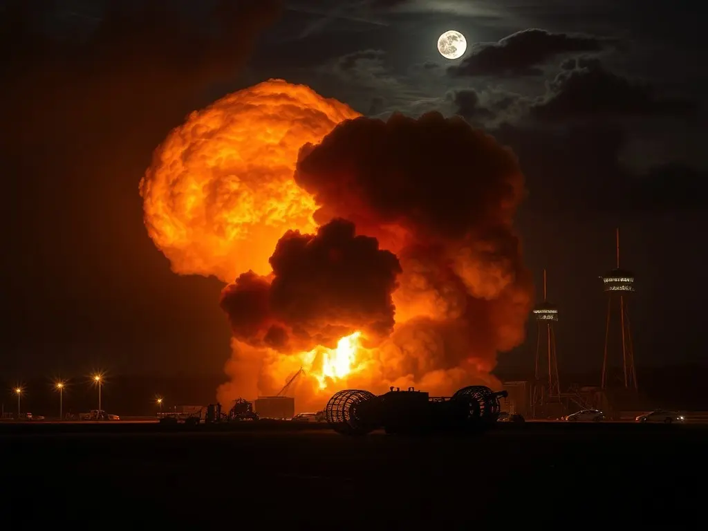 Blue Origin’s rocket explodes in fireball on launchpad
