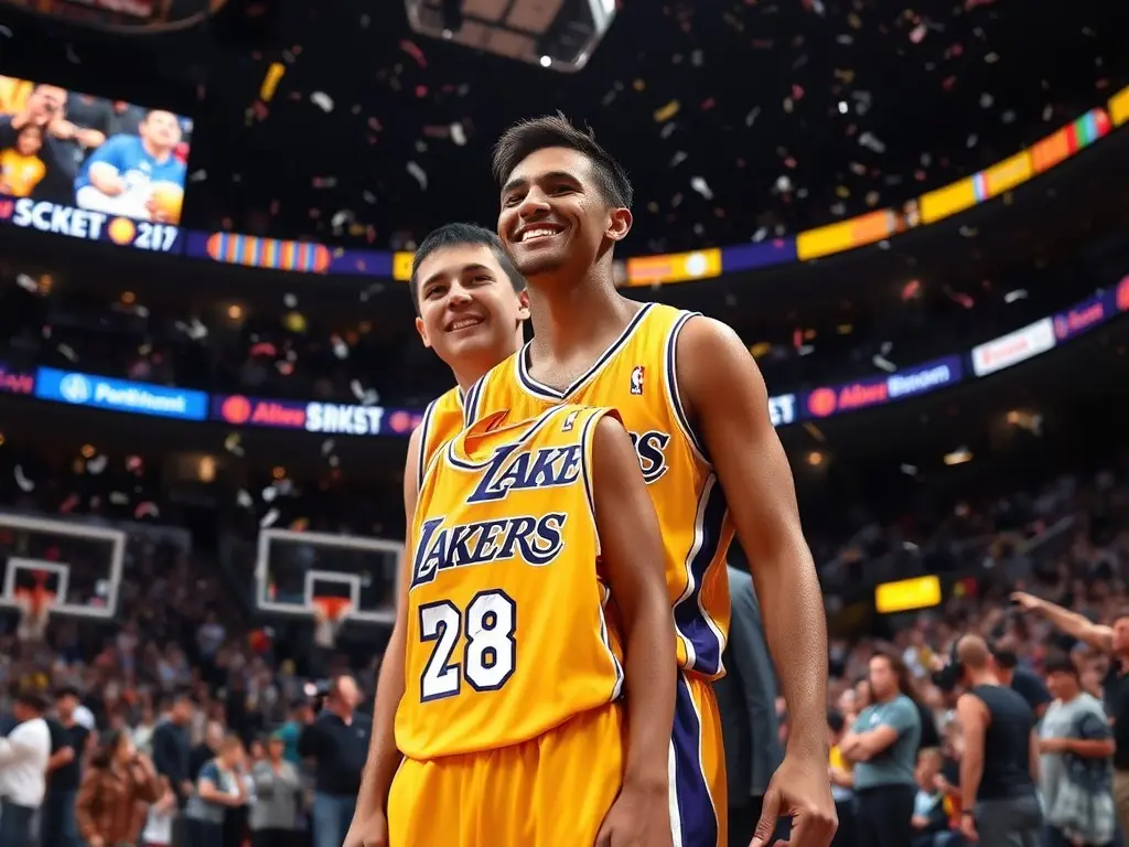 Bronny James scores first NBA playoff points, with some help from LeBron, in Lakers' win over Rockets