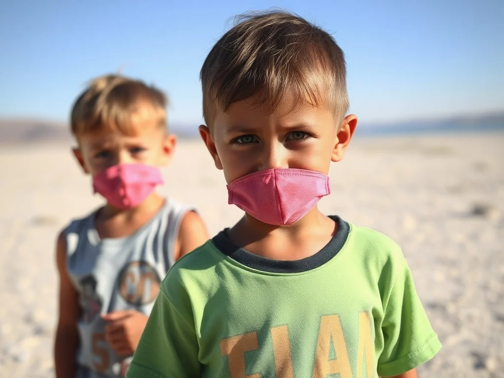 Children living near the Salton Sea in Southern California show slower lung function growth