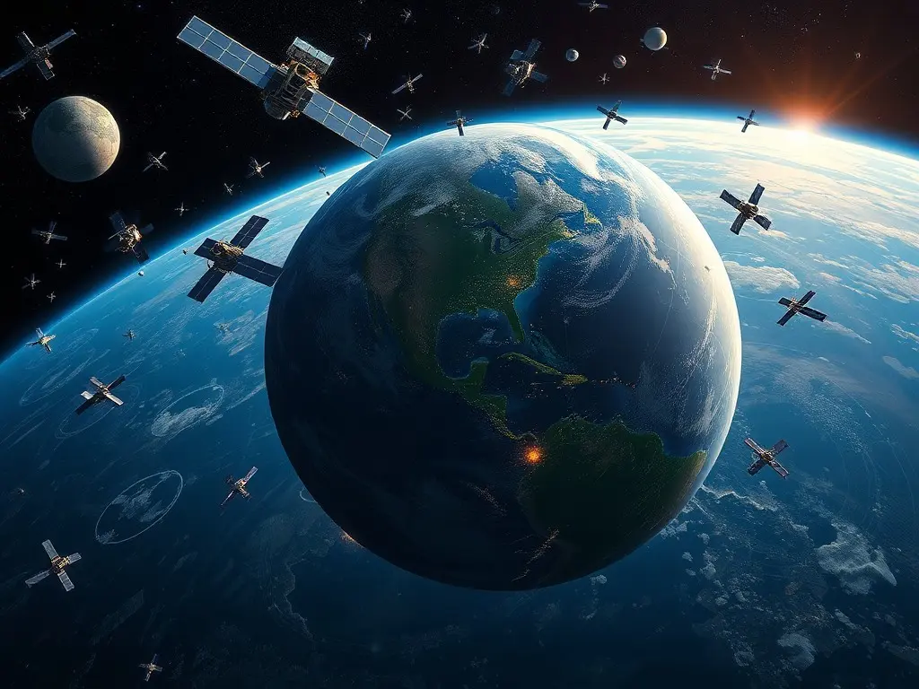 China 150 Satellites Environmental Monitoring Network Maps Earth-Video