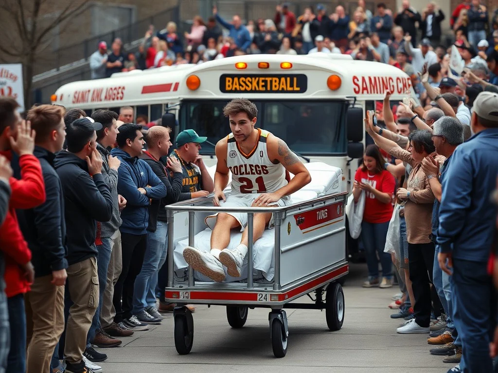 Elliot Cadeau has allergic reaction, carted away at Michigan Final Four send-off