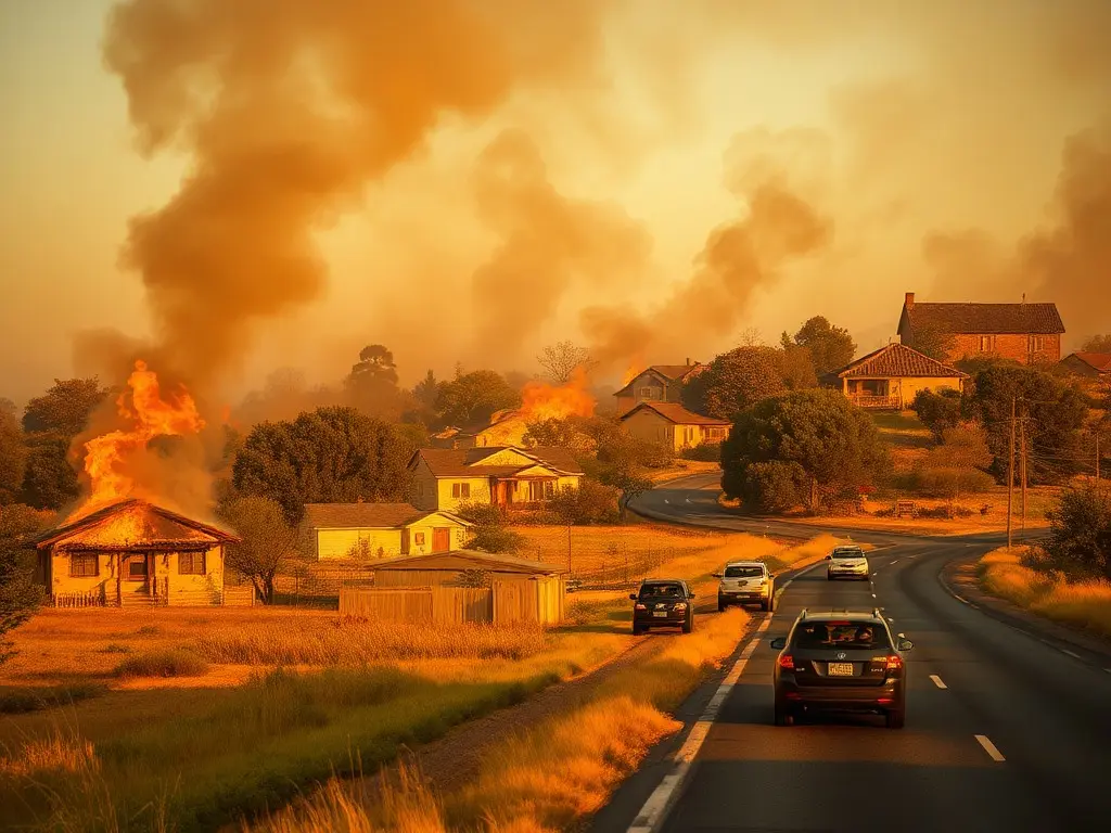 Families flee fast-moving wildfires in Georgia as homes burn, evacuations grow