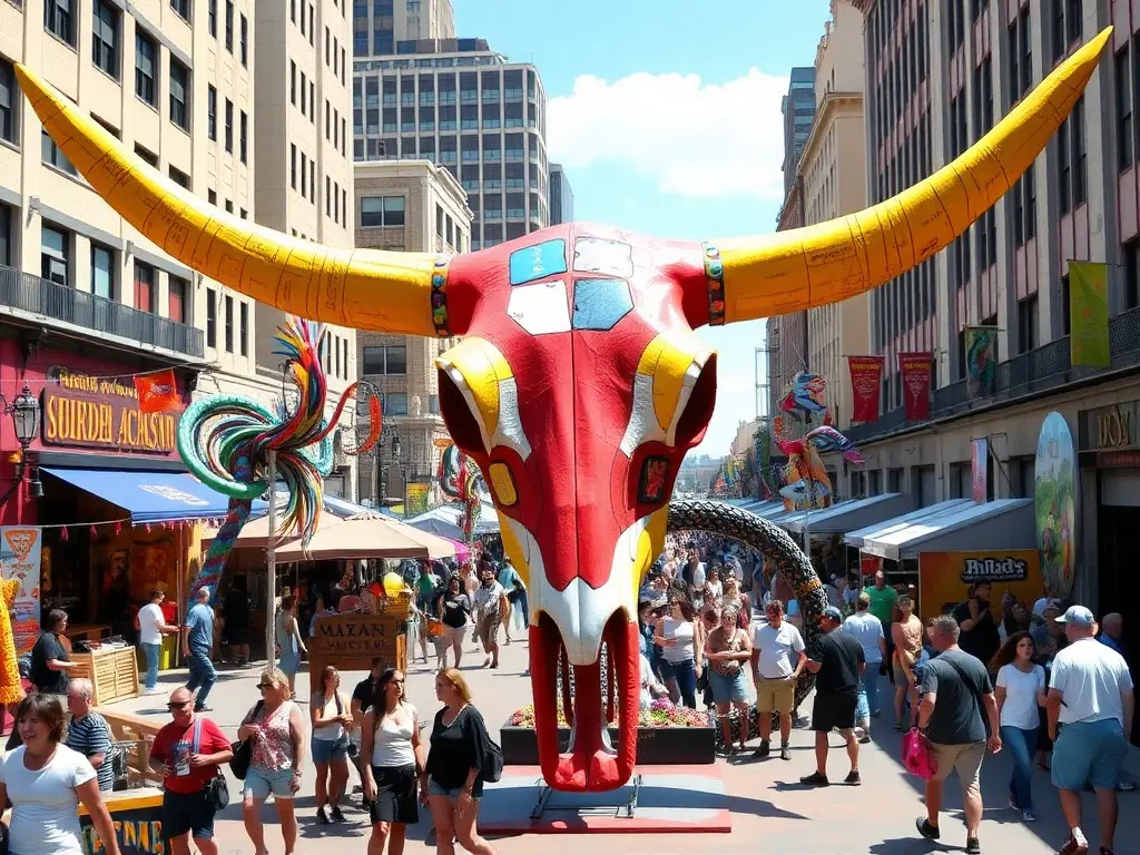 Giant Talavera Skull Takes Over Downtown El Paso At Sol Summit