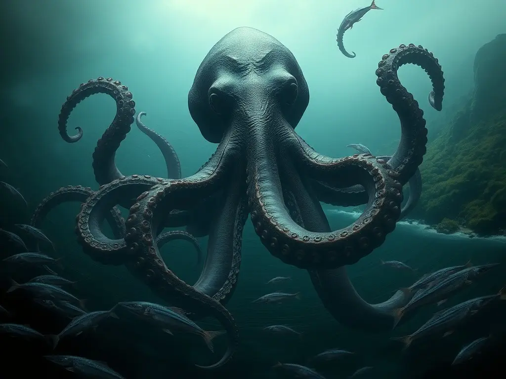 'Gigantic' ancient octopus used jaws to crush prey and hunted alongside the dinosaurs 100M years ago: study