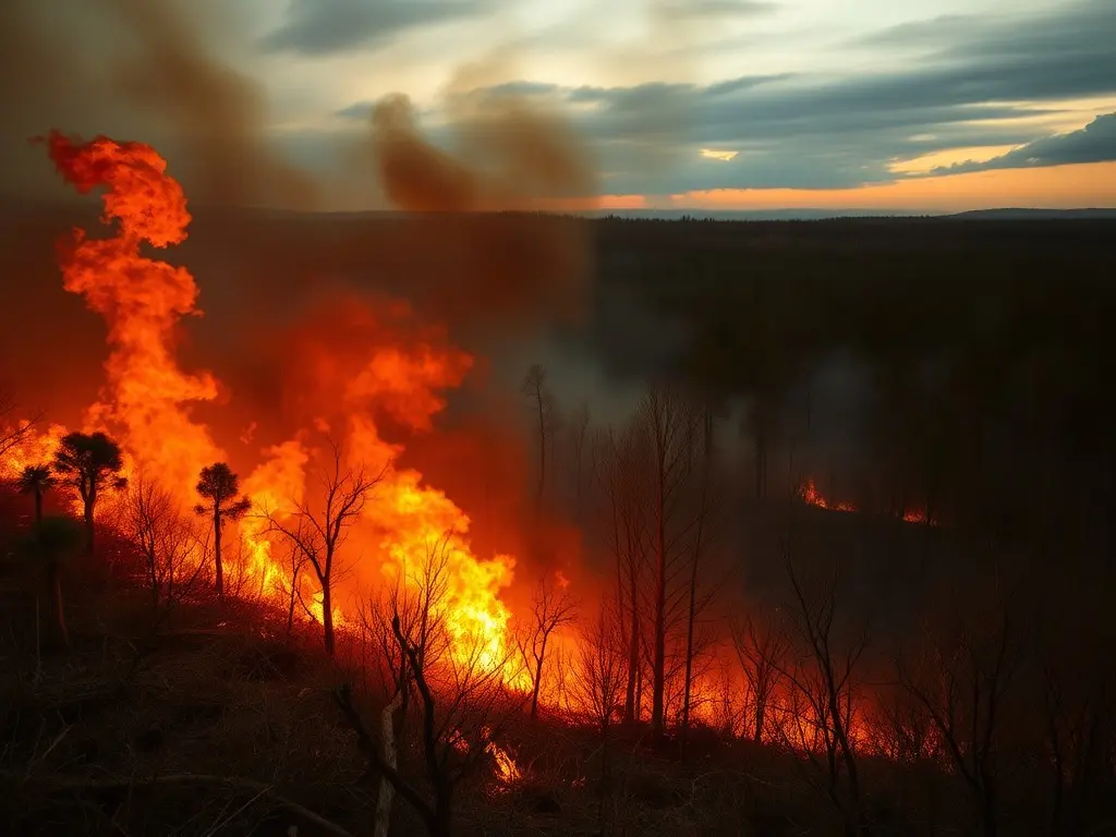 How debris from past hurricanes is fueling raging wildfires in the South