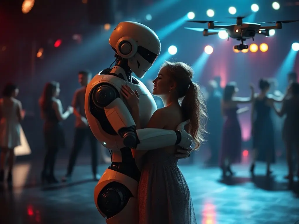 Humanoid Robot creates flutter hugging student at a dance event in China