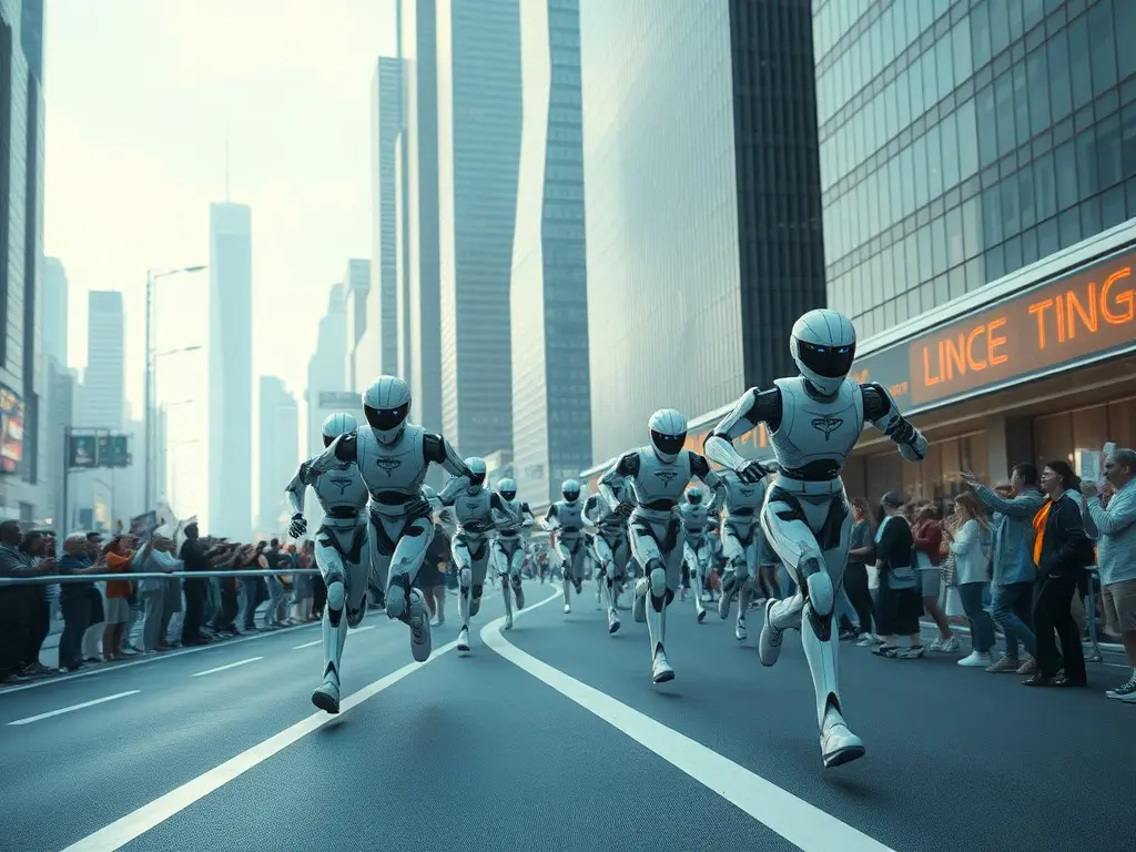 Humanoid robots showcase autonomy at Beijing half marathon