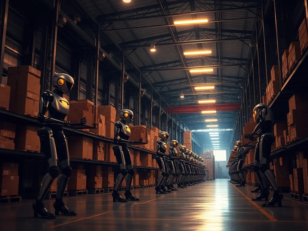 Humanoid robots work nonstop in package test