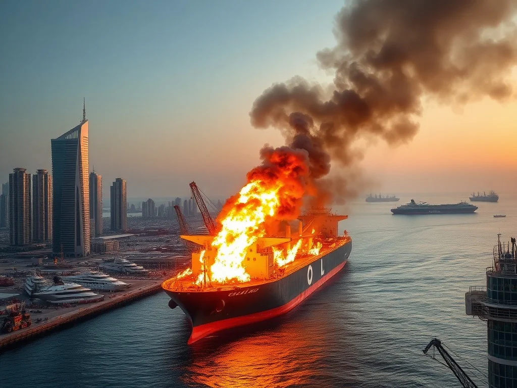 Iran-US war latest: Massive Kuwaiti oil tanker off Dubai port hit