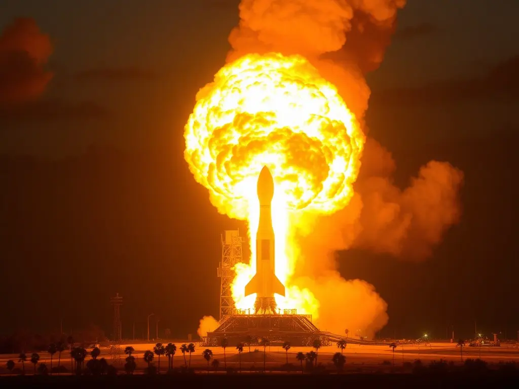 Jeff Bezos’ Blue Origin Rocket Erupts in Nuclear-Scale Fireball off Florida Coast (Video)