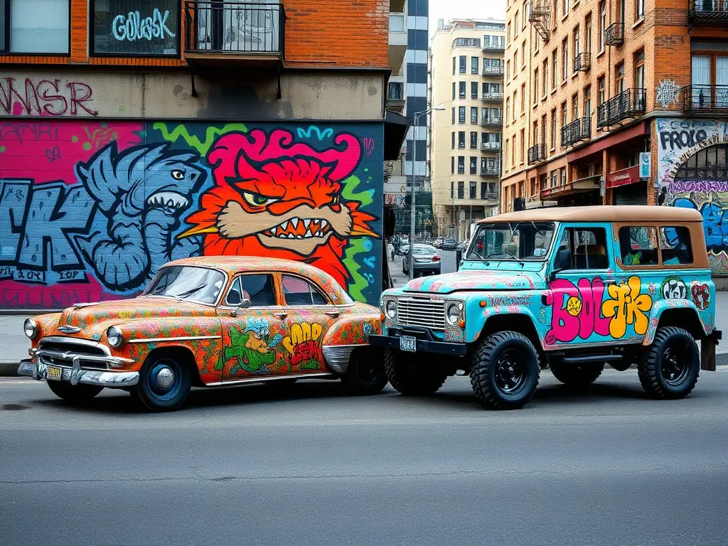 Keith Haring’s art cars parked in NYC