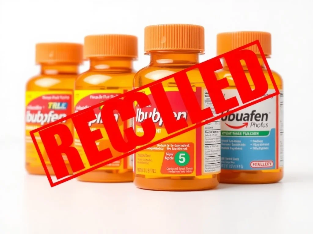 List of affected bottles of children's ibuprofen that were urgently recalled due to contamination