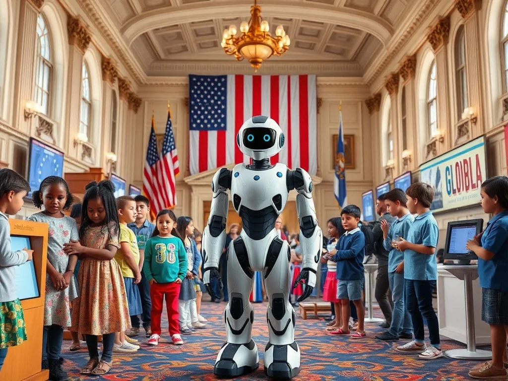 Melania Trump showcases humanoid robot guest at children's technology summit