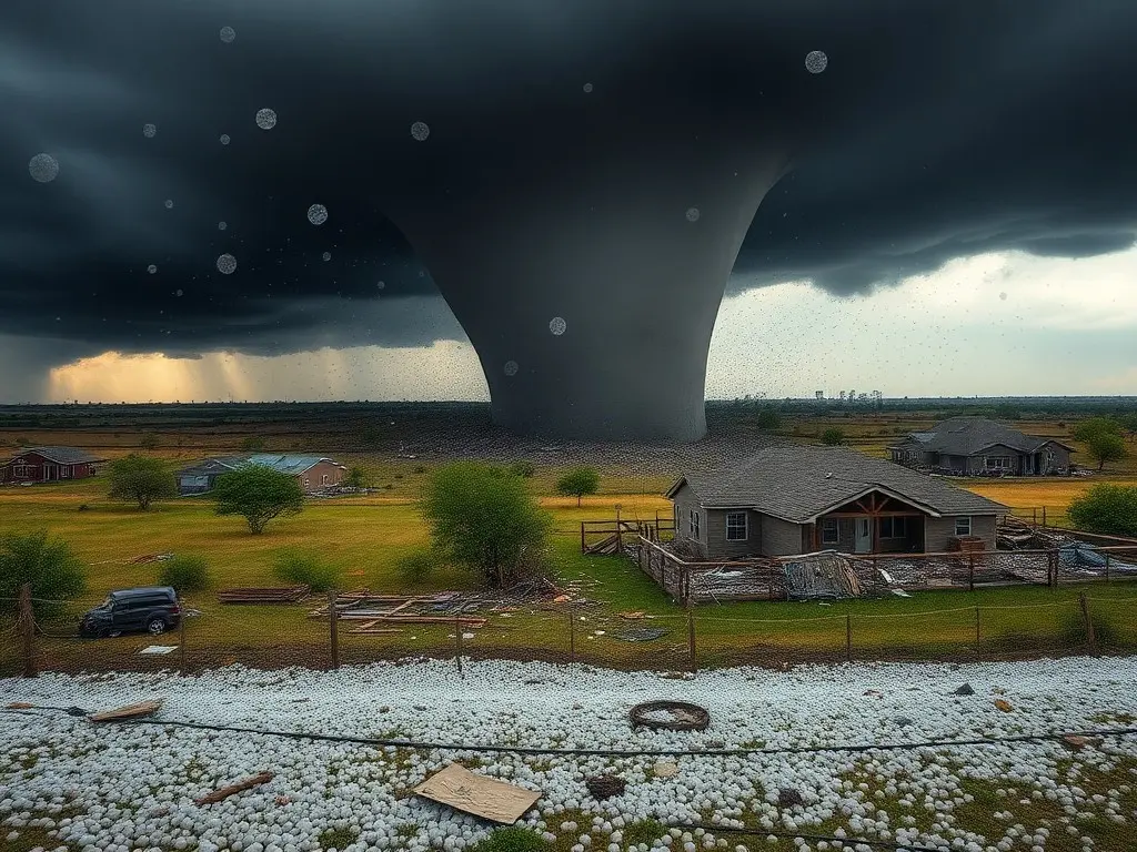 Mineral Wells: Tornado damage reported near Weatherford, Texas as hail batters region