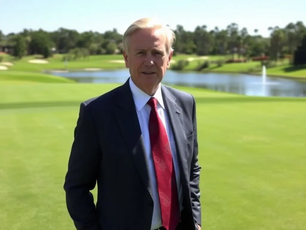 President Donald Trump arrives at Doral for Cadillac Championship final round