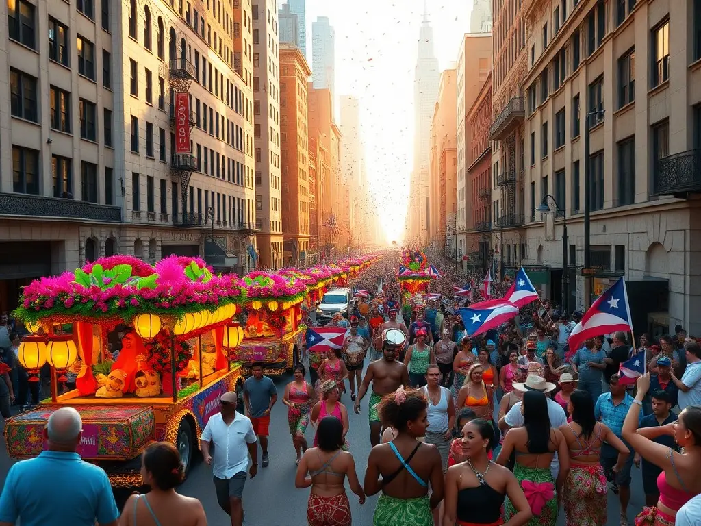 Puerto Rican Day Parade marches through Manhattan with pulsing music and vibrant colors