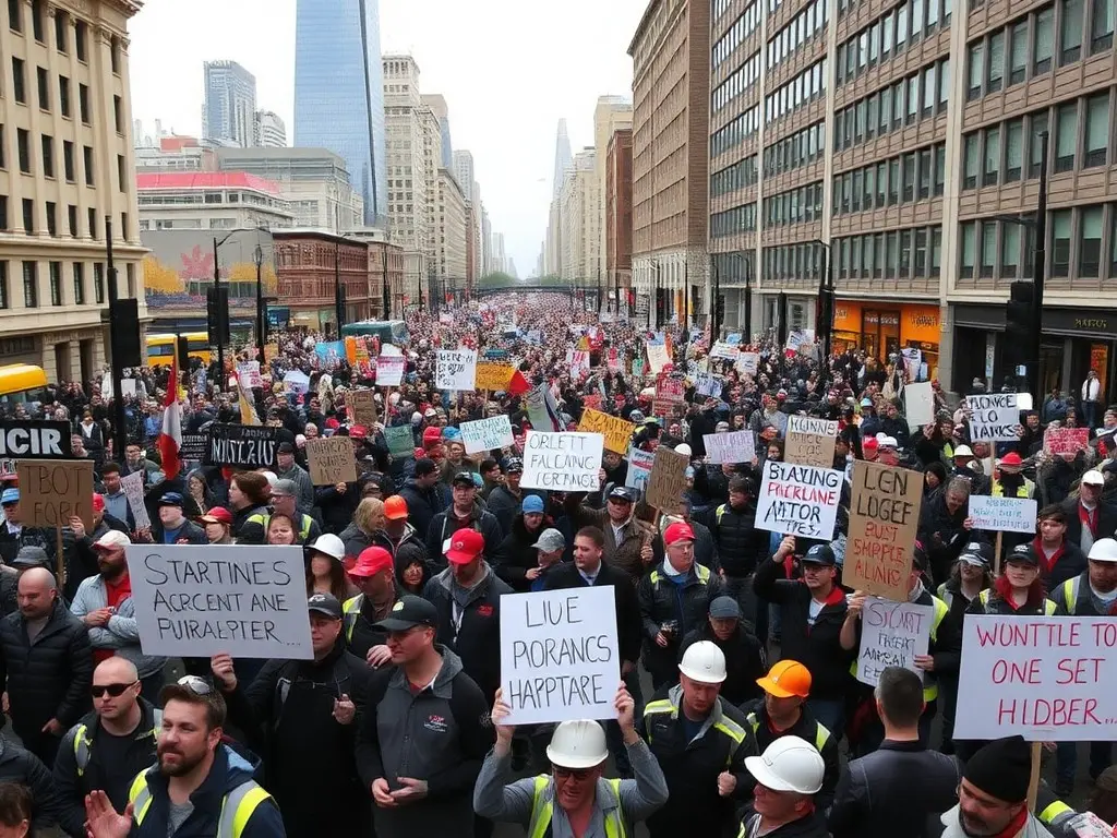 Samsung workers rally in South Korea, demanding higher pay and threatening to strike