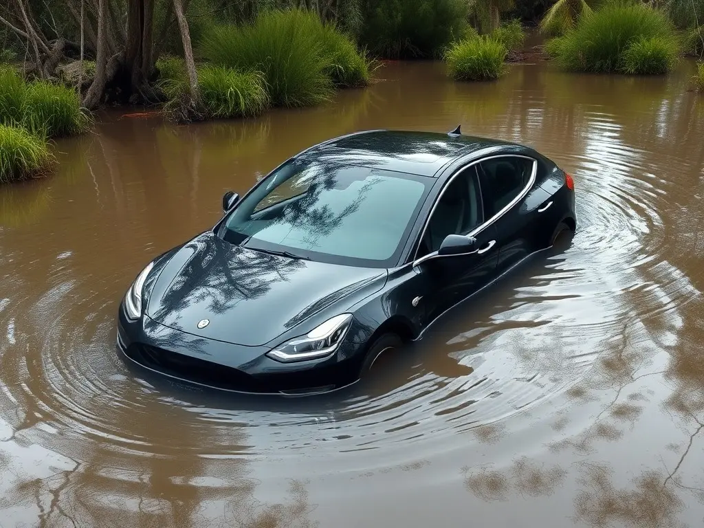 ‘Self diving’ Tesla in deadly Aus creek