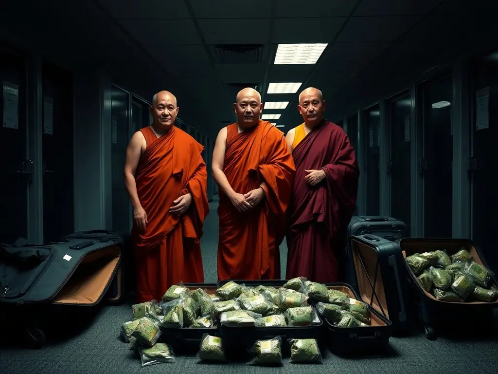Sri Lanka arrests 22 Buddhist monks allegedly carrying over 110 kilos of cannabis at airport