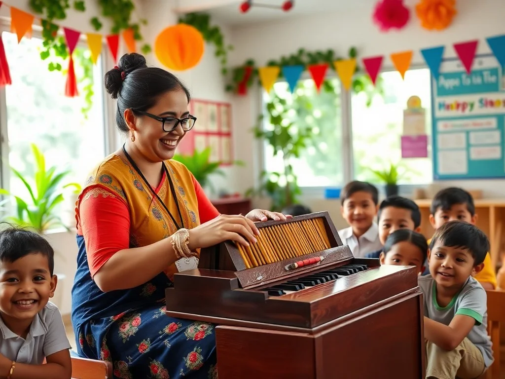 Teachers use music to bring children back to school in Gaya