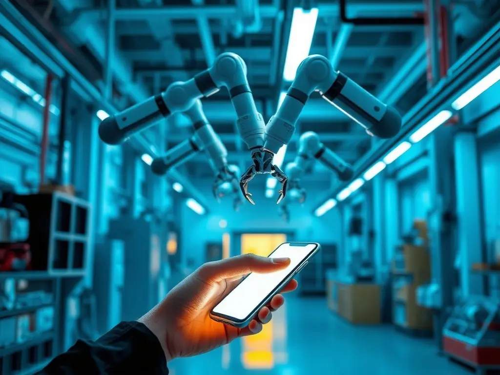 This app lets users control robotic arms from anywhere using a phone