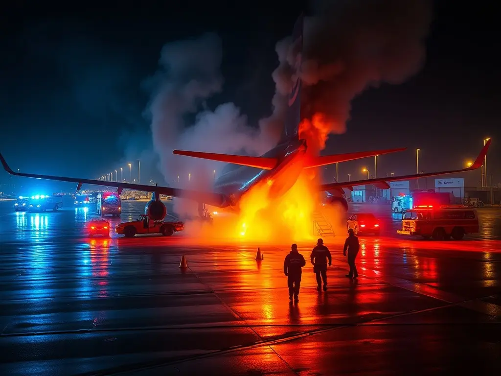 Turkish Airlines A330 evacuated after landing‑gear fire shuts Kathmandu airport, passengers safe