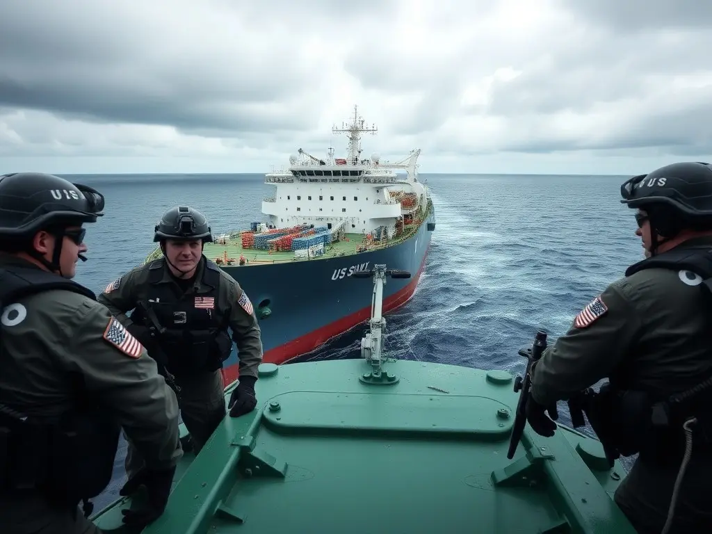 US forces board a sanctioned oil tanker in the Indian Ocean, the Pentagon says