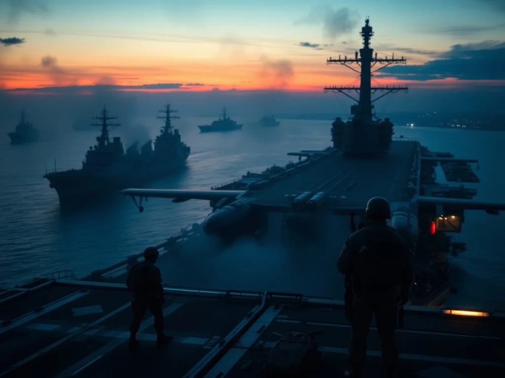 US Marines aboard USS Tripoli arrive in conflict zone