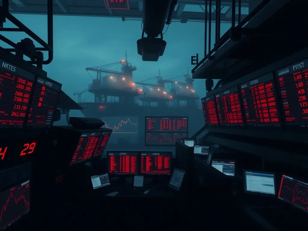 US stocks fall as Hormuz standoff drives oil higher