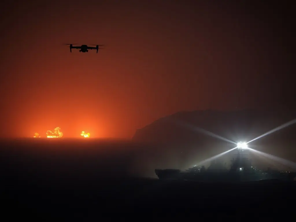 US strikes coastal sites in Iran after shooting down drones near Strait of Hormuz