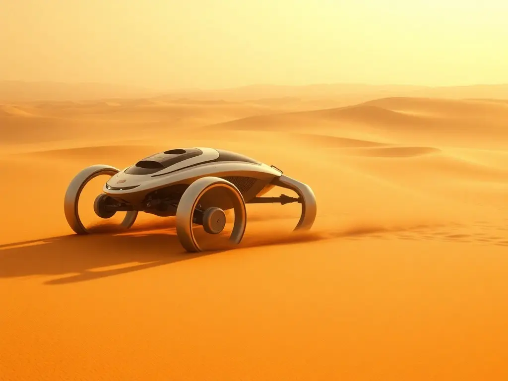 Watch this bio-inspired Mars rover concept 'swim' through sand on curved wheels (video)
