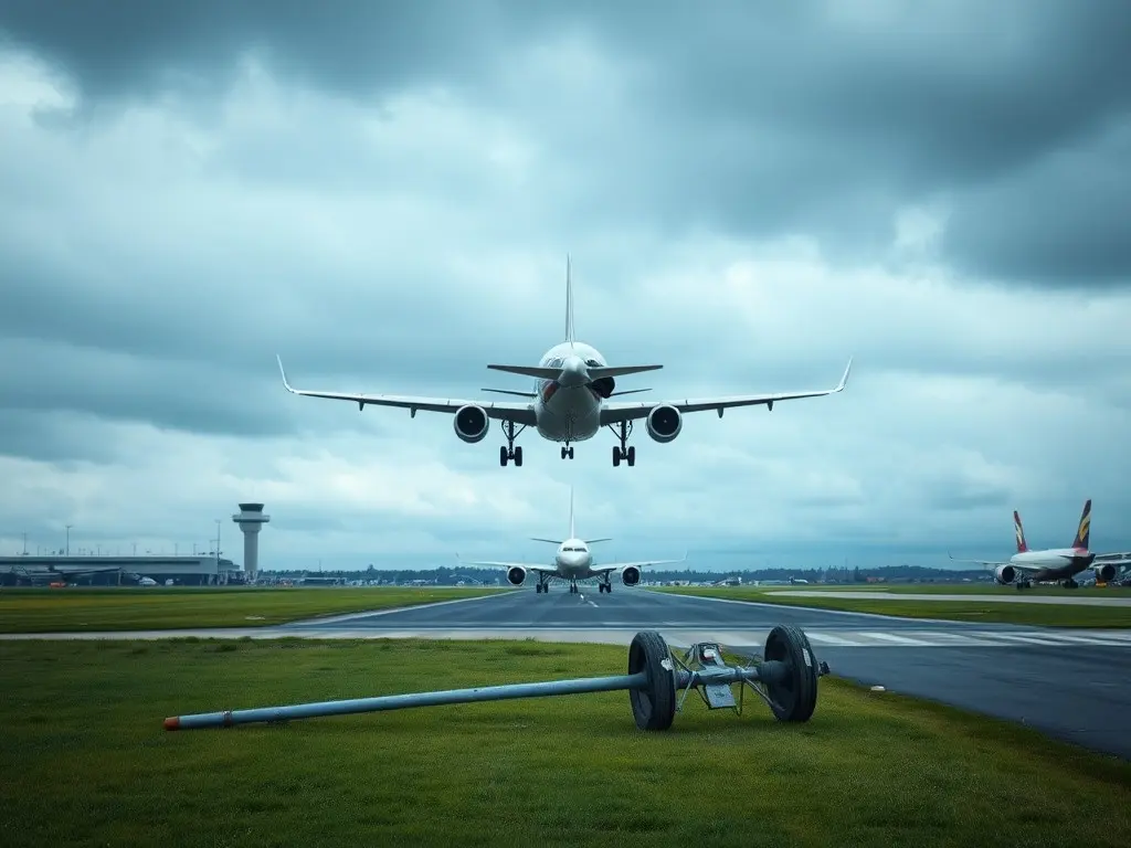 WATCH VIDEO: United Airlines Flight Strikes Light Pole While Landing at Newark Airport