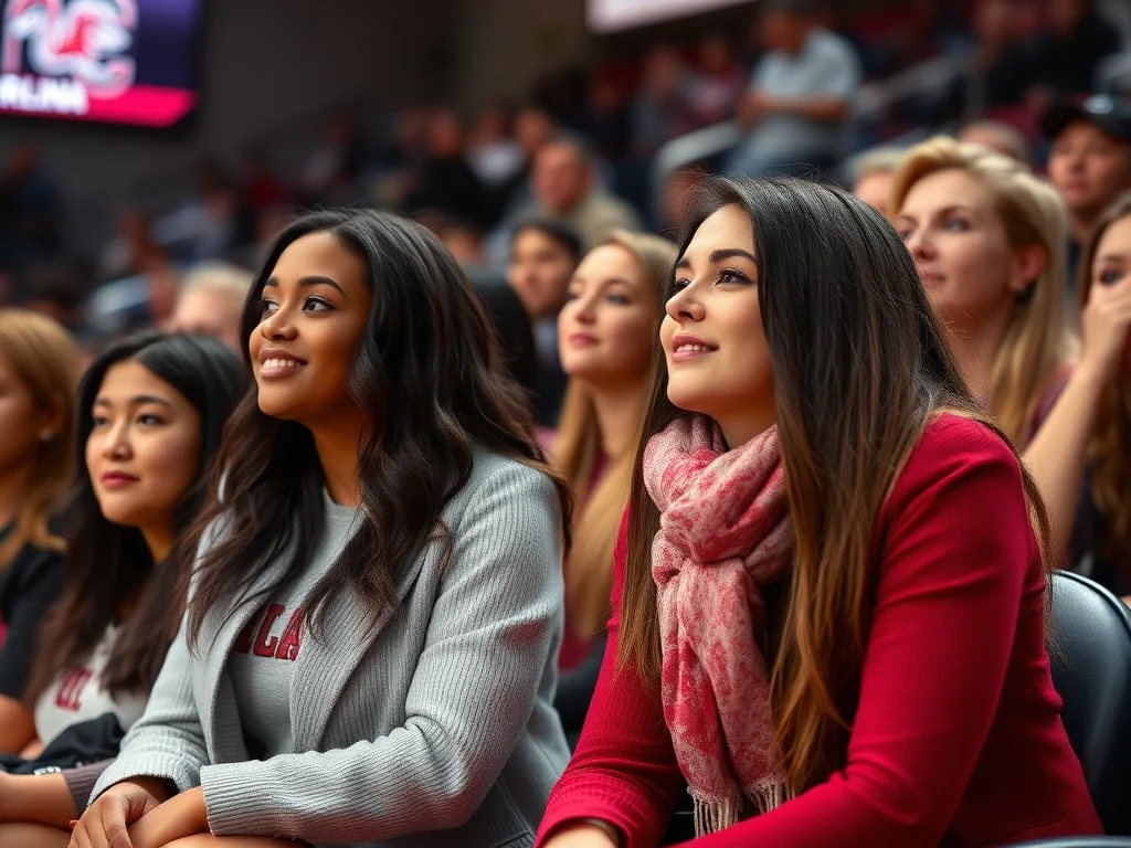 What celebrities attend South Carolina women's basketball games?
