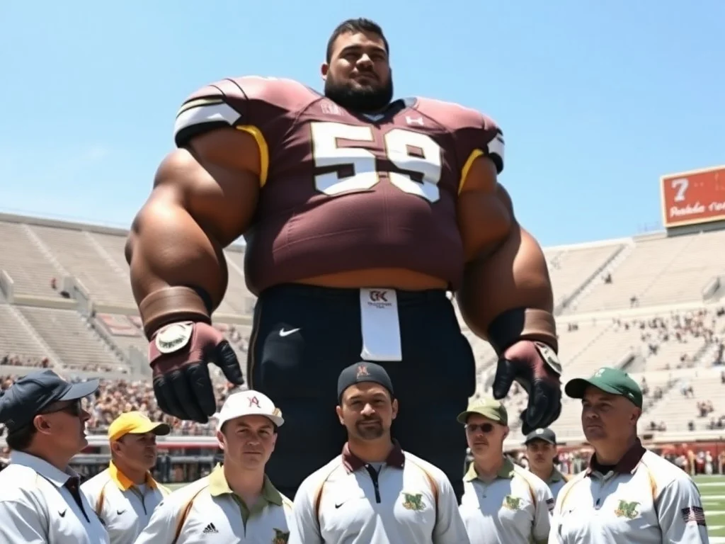 Why a 6-foot-4, 306-pound NFL draft prospect is turning heads despite hardly any football experience