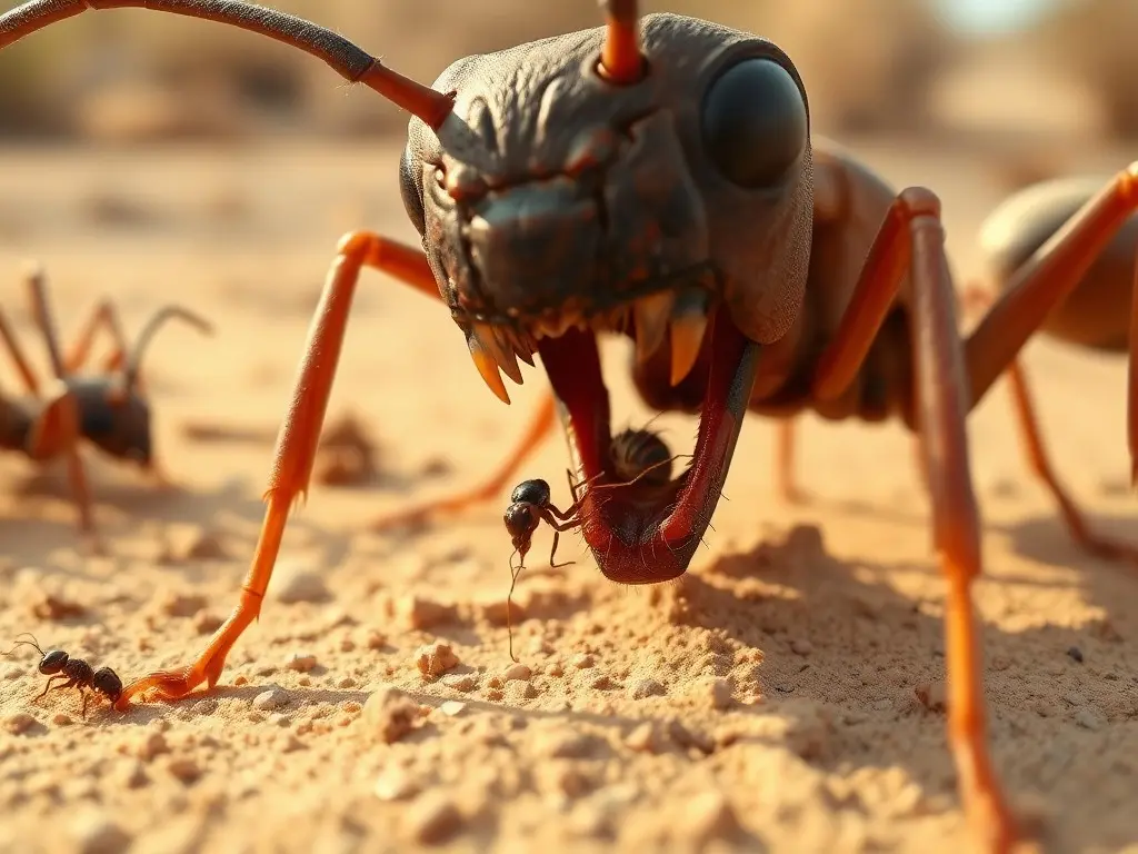 Why Are Giant Ants Letting Tiny Ants Crawl All Over Them?