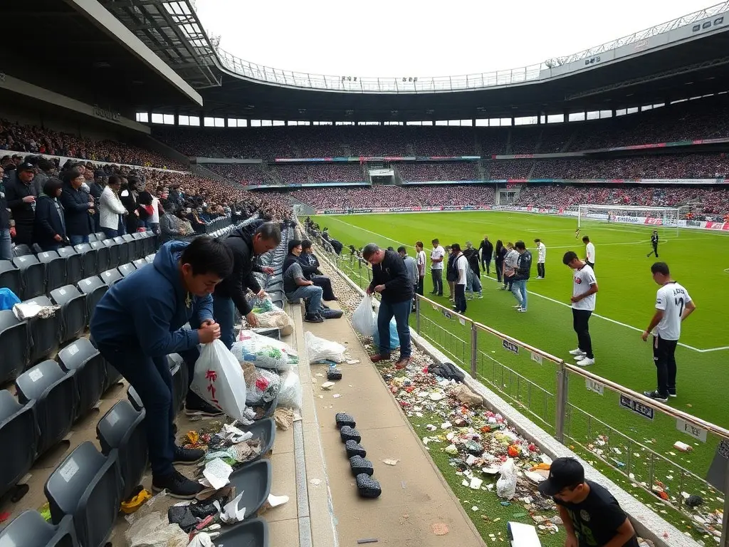 Why you may see Japanese soccer fans cleaning up the stadium after World Cup games